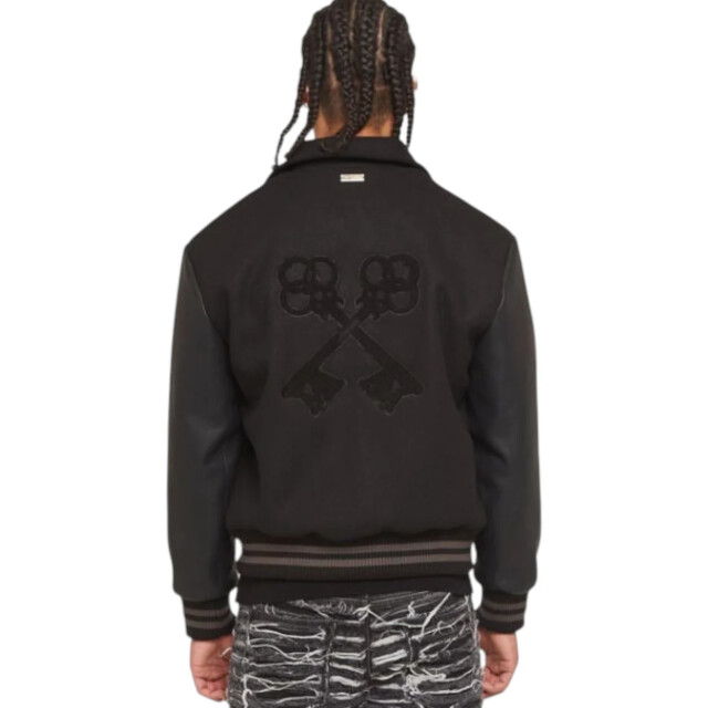 Amicci Georgio wooly jas Amicci Georgio Zwart Bomber Jas large