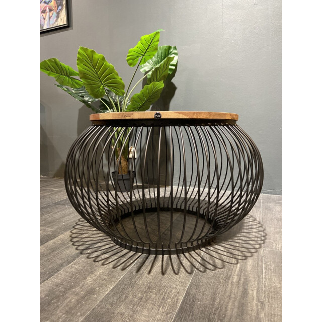 Furnilux Salontafel bijzettafel salontafel rond industrieel 80 x 80 x 3014906 large
