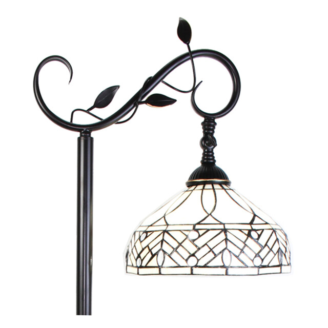 LumiLamp Tiffany vloerlamp 152 cm beige glas staande lamp 2035459 large
