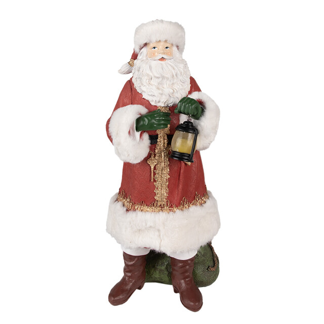 Clayre & Eef Beeld kerstman 21x18x45 cm polyresin 2584602 large