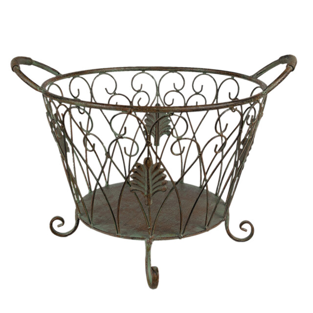 Clayre & Eef Opbergmand set van 2 Ø 41 cm bruin ijzer mand 2584482 large
