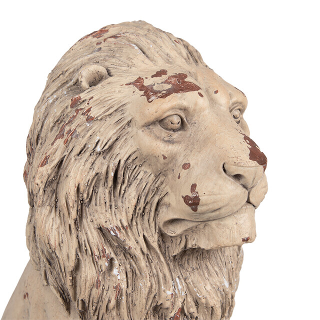 Clayre & Eef Decoratie beeld leeuw 30x23x45 cm bruin keramisch materiaal 2831206 large