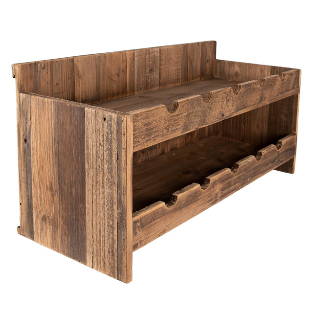 Clayre & Eef Wijnrek 65x28x33 cm hout rechthoek flessenrek 2229935 large