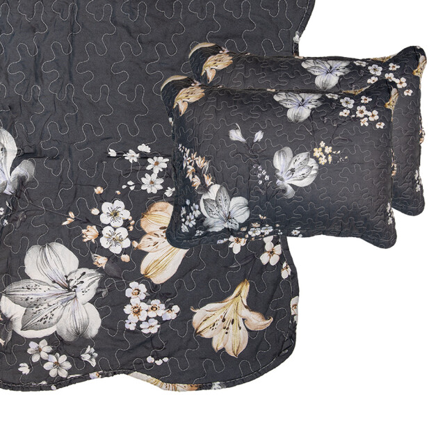 Clayre & Eef Bedsprei 230x250 cm beige polyester sprei 3011406 large