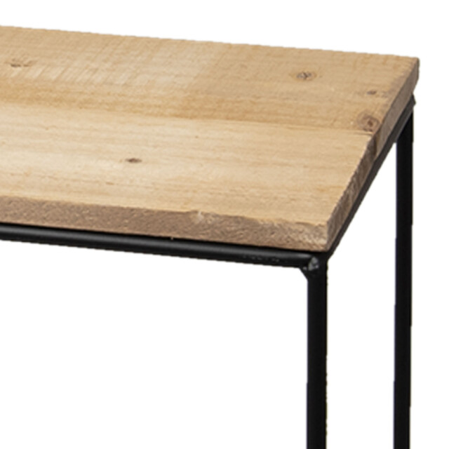 Clayre & Eef Sidetable 60x25x66 cm hout ijzer rechthoek wandtafel 1088213 large