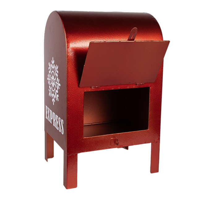 Clayre & Eef Kerstdecoratie brievenbus 21x19x34 cm metaal 2958709 large