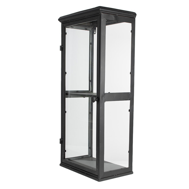 Clayre & Eef Vitrinekast 31x21x70 cm ijzer glas wandkast 2733724 large