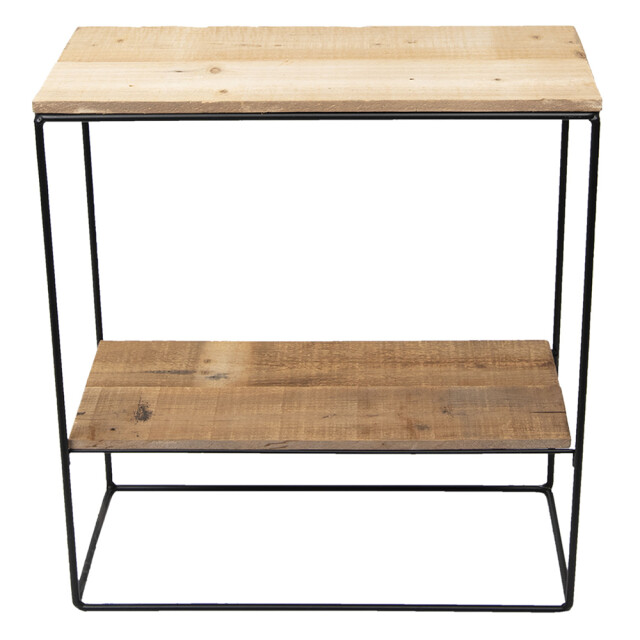 Clayre & Eef Sidetable 60x25x66 cm hout ijzer rechthoek wandtafel 1088213 large