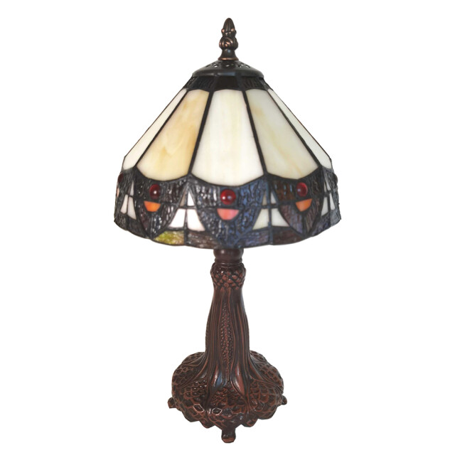 LumiLamp Tiffany tafellamp Ø 20x34 cm kunststof glas tiffany bureaulamp 1536945 large