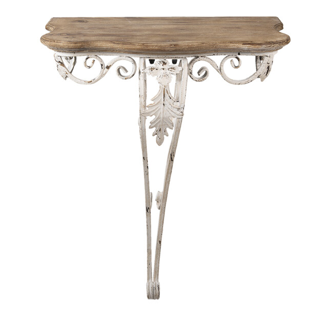 Clayre & Eef Sidetable 70x43x78 cm hout ijzer rechthoek wandtafel 1357263 large