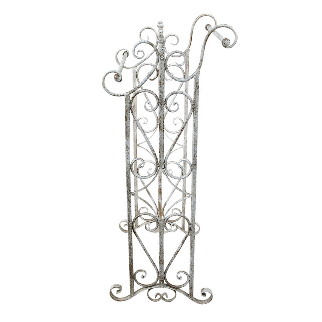 Clayre & Eef Handdoekenrek 48x36x89 cm wit metaal handdoekhouder 1831016 large
