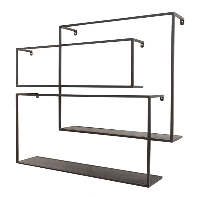 Clayre & Eef Wandrek set van 3 ijzer muurrek 2610828 large
