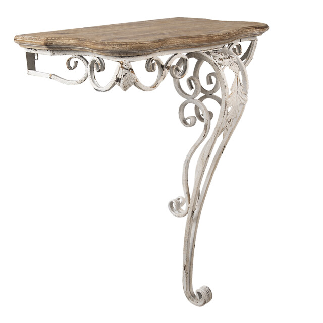Clayre & Eef Sidetable 70x43x78 cm hout ijzer rechthoek wandtafel 1357263 large