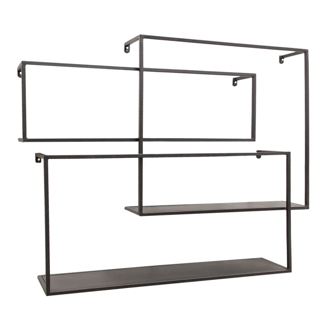 Clayre & Eef Wandrek set van 3 ijzer muurrek 2610828 large