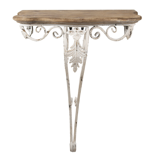 Clayre & Eef Sidetable 70x43x78 cm hout ijzer rechthoek wandtafel 1357263 large