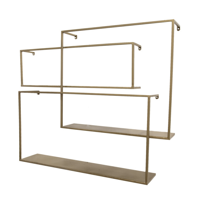 Clayre & Eef Wandrek set van 3 ijzer muurrek 2610948 large