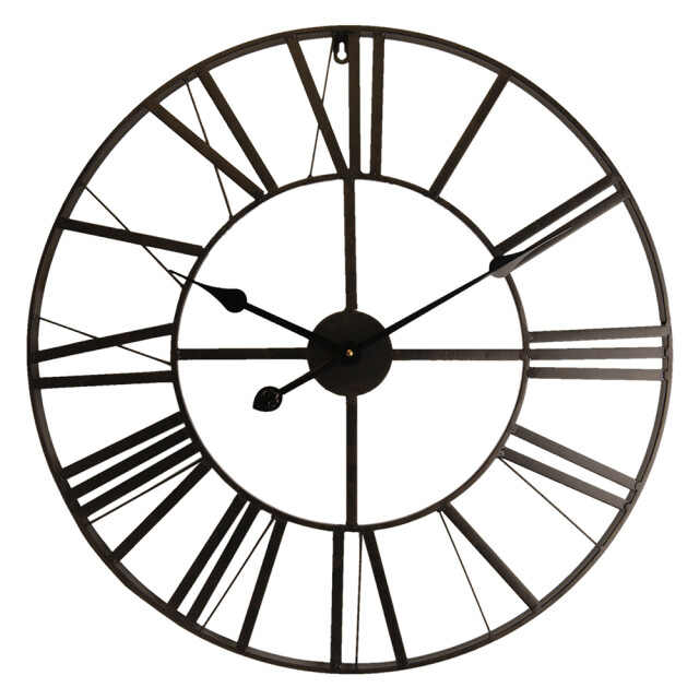 Clayre & Eef Wandklok Ø 60 cm metaal rond muurklok 1088393 large