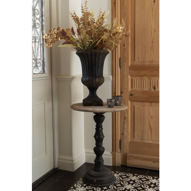 Clayre & Eef Bijzettafel Ø 57x75 cm hout ijzer rond 1365250 large