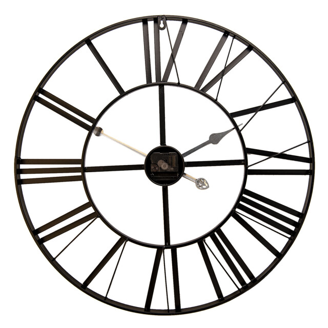 Clayre & Eef Wandklok Ø 60 cm metaal rond muurklok 1088393 large