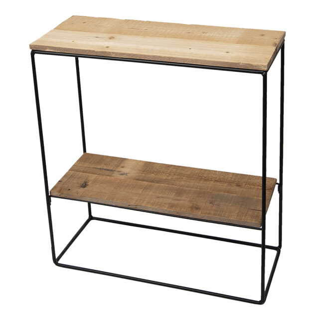 Clayre & Eef Sidetable 60x25x66 cm hout ijzer rechthoek wandtafel 1088213 large