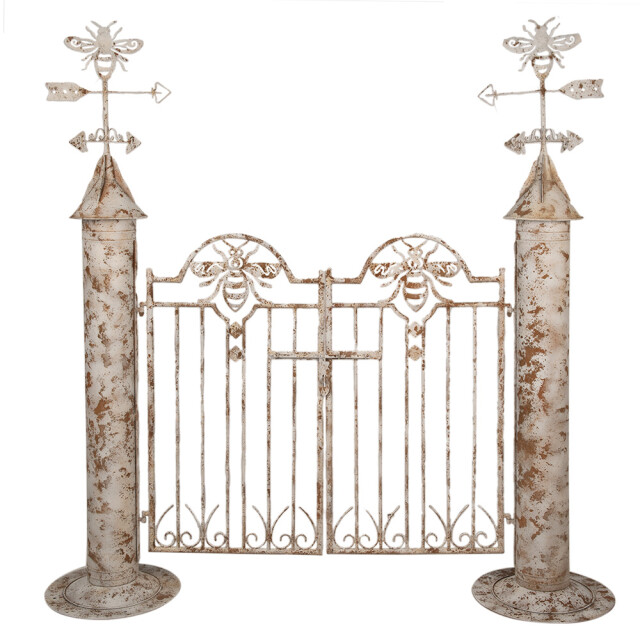 Clayre & Eef Tuinpoort 164x40x172 cm bruin ijzer tuindecoratie 2927773 large