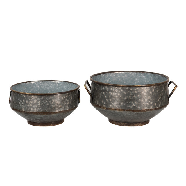 Clayre & Eef Planthouder metaal rond plantenpot 1941921 large