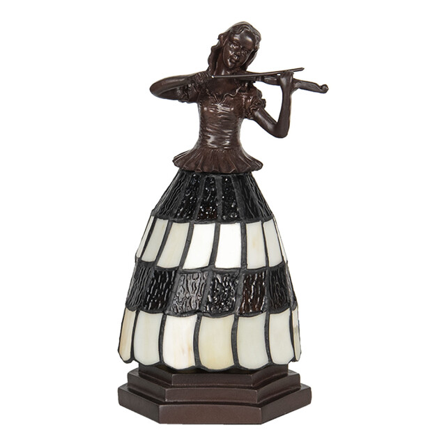LumiLamp Tiffany tafellamp vrouw 15x15x27 cm wit glas tiffany bureaulamp 1095374 large