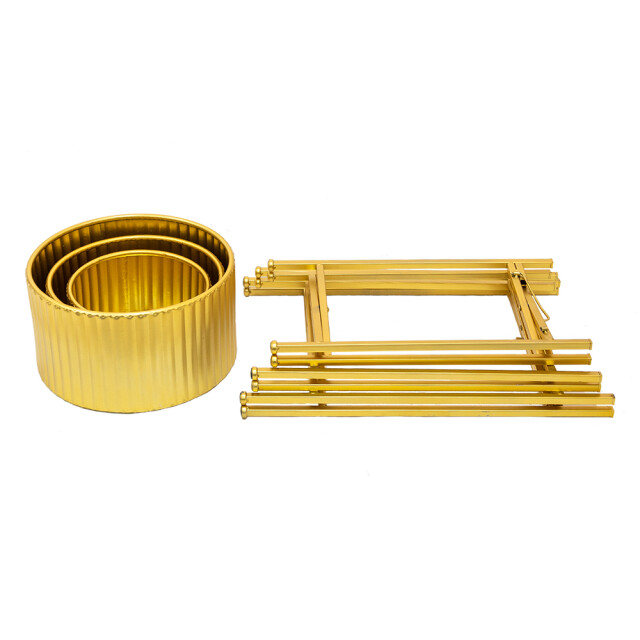 Clayre & Eef Bloempot set van 3 ijzer plantenstandaard 2003000 large