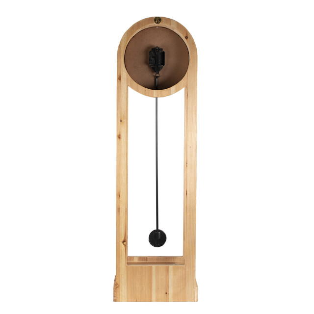 Clayre & Eef Staande klok 28x100 cm zwart hout rechthoek klok op voet 2340974 large