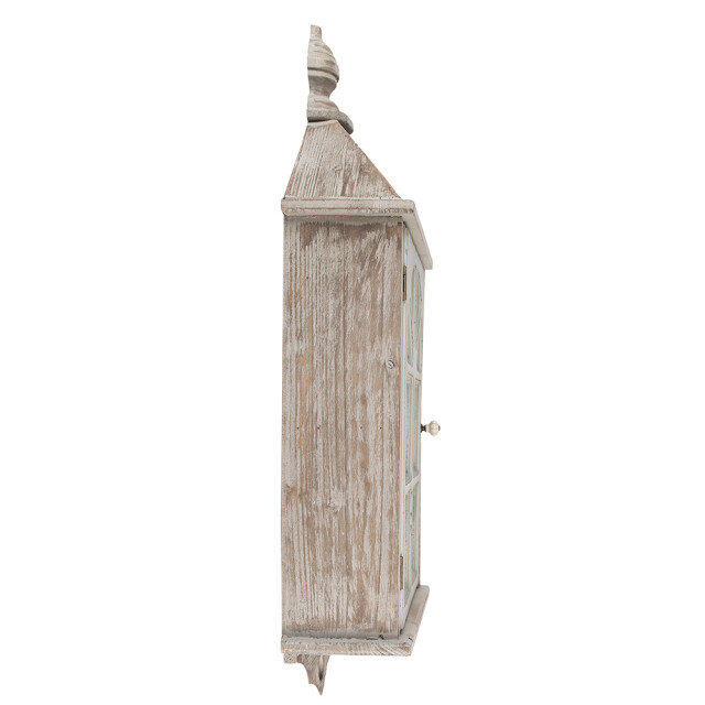 Clayre & Eef Wandkast 35x17x89 cm hout glas opbergkast 2435601 large
