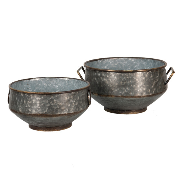 Clayre & Eef Planthouder metaal rond plantenpot 1941921 large