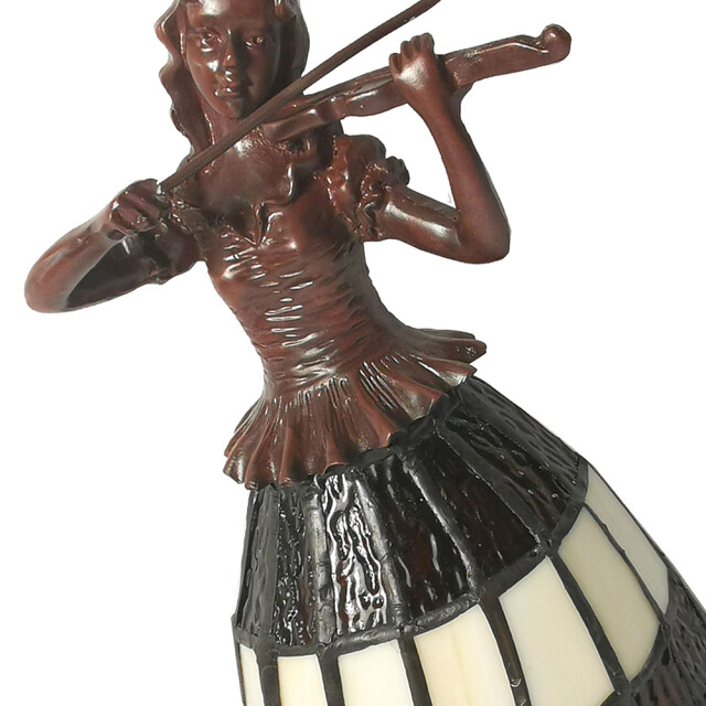 LumiLamp Tiffany tafellamp vrouw 15x15x27 cm wit glas tiffany bureaulamp 1095374 large