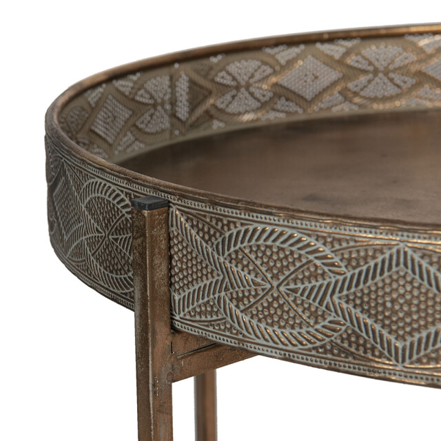 Clayre & Eef Bijzettafel Ø 60x50 cm ijzer rond 1095934 large