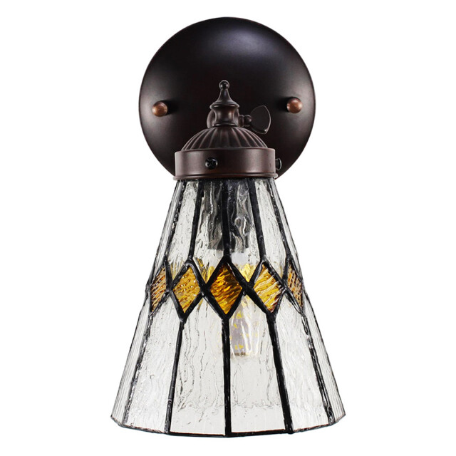 LumiLamp Wandlamp tiffany 17x12x23 cm glas metaal rond muurlamp 1941682 large