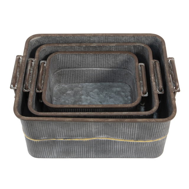 Clayre & Eef Planthouder 45x32x20 cm ijzer rechthoek planthouder 1785576 large