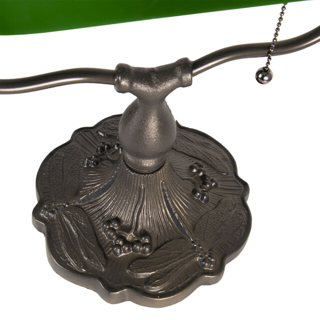 LumiLamp Bureaulamp bankierslamp 27x20x36 cm bruin metaal glas tafellamp 1094214 large