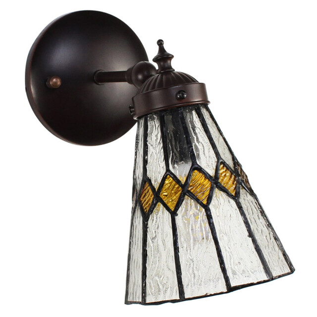 LumiLamp Wandlamp tiffany 17x12x23 cm glas metaal rond muurlamp 1941682 large
