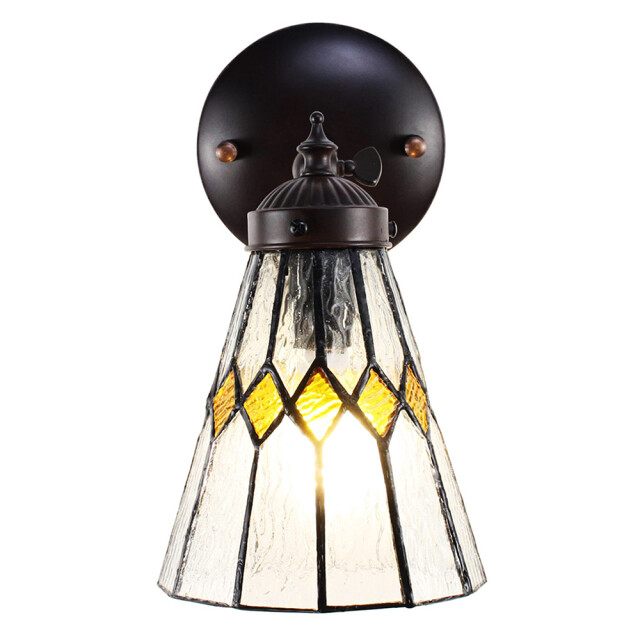LumiLamp Wandlamp tiffany 17x12x23 cm glas metaal rond muurlamp 1941682 large