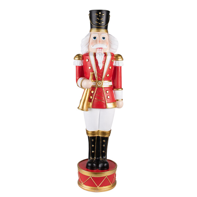 Clayre & Eef Beeld notenkraker 82 cm wit steen kerstdecoratie 2201598 large