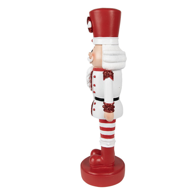 Clayre & Eef Kerstdecoratie beeld notenkraker 37 cm wit polyresin 2659366 large