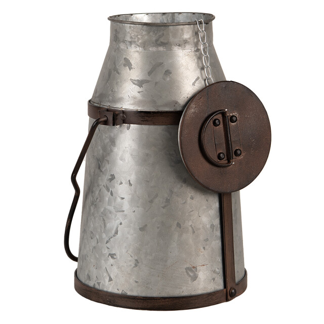 Clayre & Eef Decoratie melkbus 31 cm bruin metaal rond melkkan 2709871 large