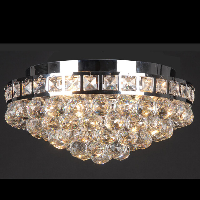 LumiLamp Plafondlamp kristal Ø 40x20 cm ijzer glas plafonniere 1278547 large