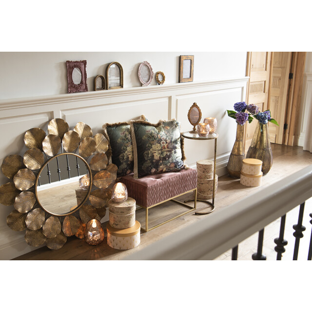 Clayre & Eef Vaas Ø 22x61 cm metaal rond decoratie vaas 1494662 large