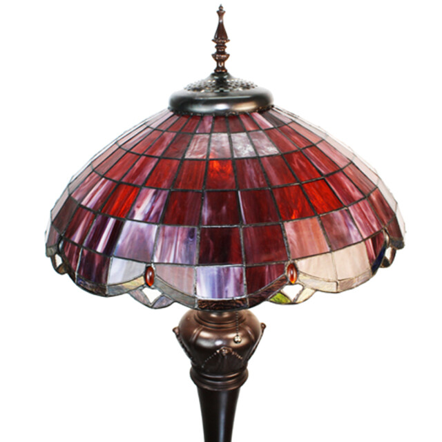 LumiLamp Tiffany vloerlamp 166 cm glas kunststof staande lamp 2434737 large