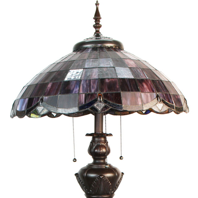 LumiLamp Tiffany vloerlamp 166 cm glas kunststof staande lamp 2434737 large