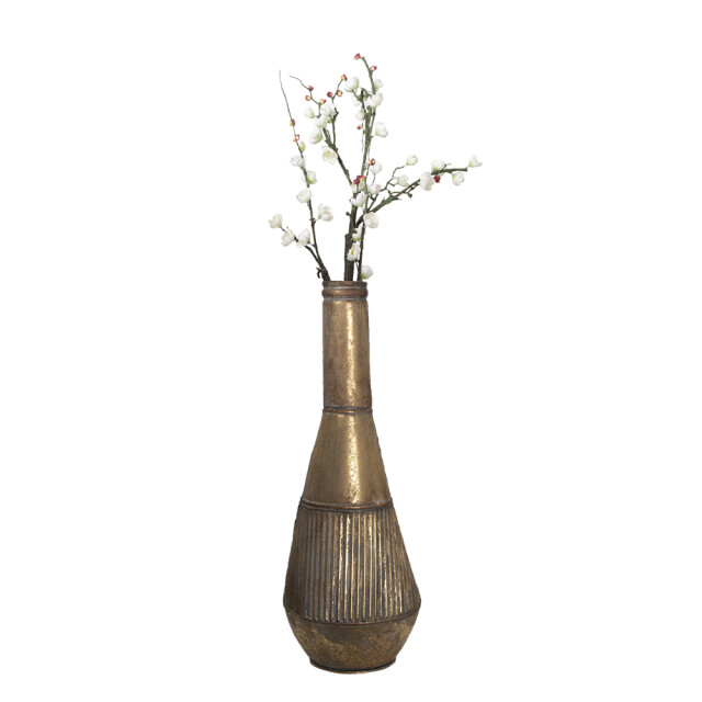 Clayre & Eef Vaas Ø 22x61 cm metaal rond decoratie vaas 1494662 large
