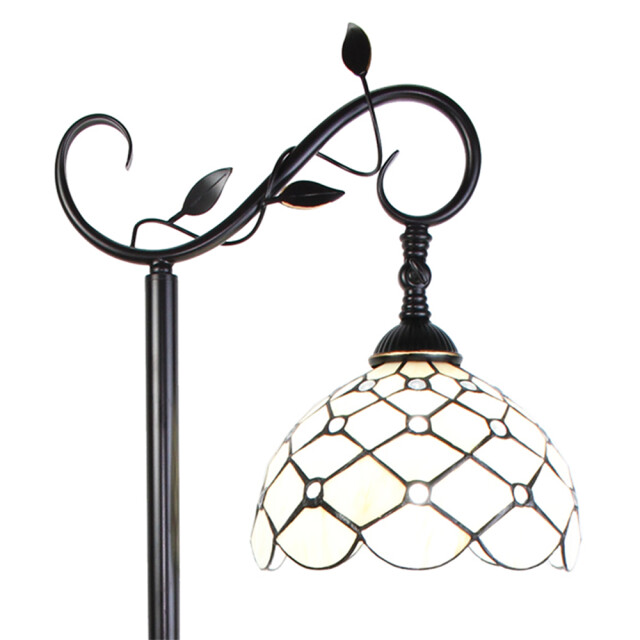 LumiLamp Tiffany vloerlamp 152 cm beige glas staande lamp 2035458 large