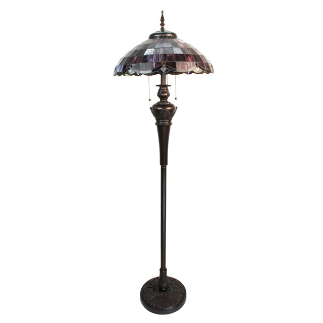 LumiLamp Tiffany vloerlamp 166 cm glas kunststof staande lamp 2434737 large