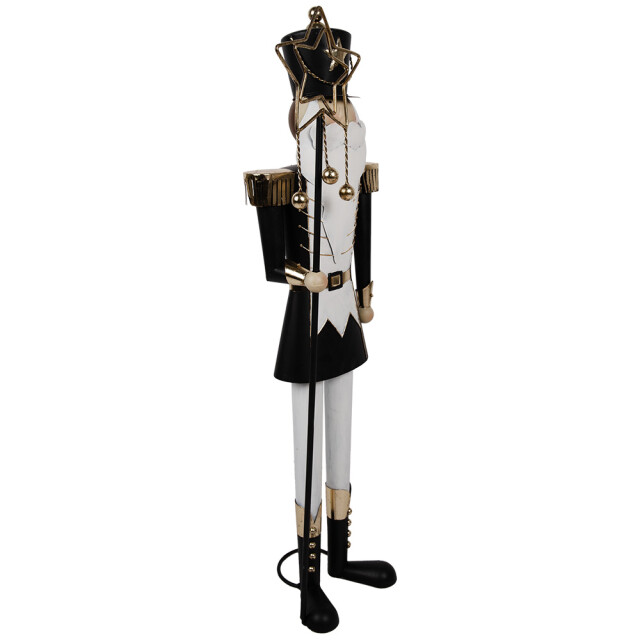 Clayre & Eef Kerstdecoratie beeld notenkraker 30x23x103 cm wit ijzer 2938336 large