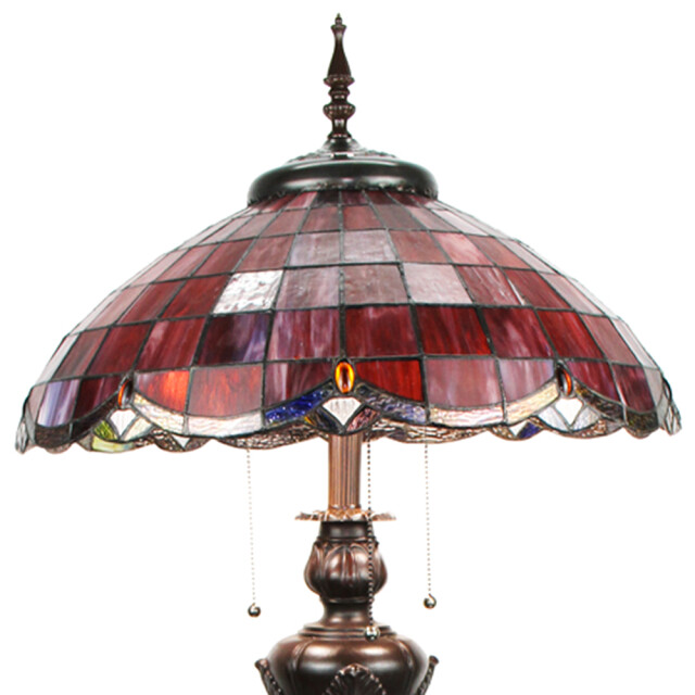 LumiLamp Tiffany vloerlamp 166 cm glas kunststof staande lamp 2434737 large